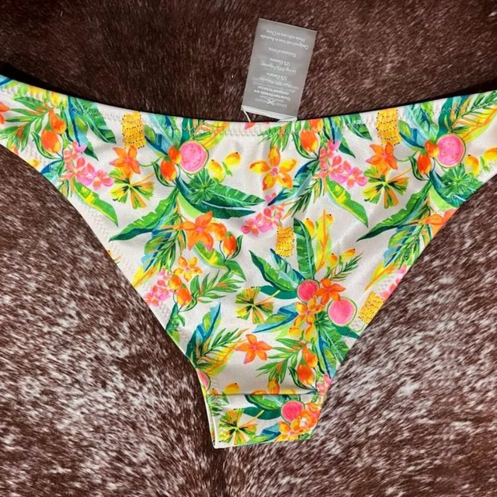 Kulani Kinis Floral Ring Side Bikini Bottoms Small